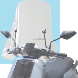 WINDSCHERM NQIX150 HOOG SMOKE +  BEVESTIGINGSSET